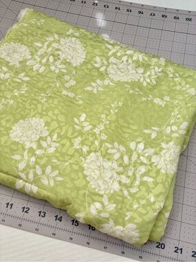 Lime viscose jacquard fabric, 4 yards